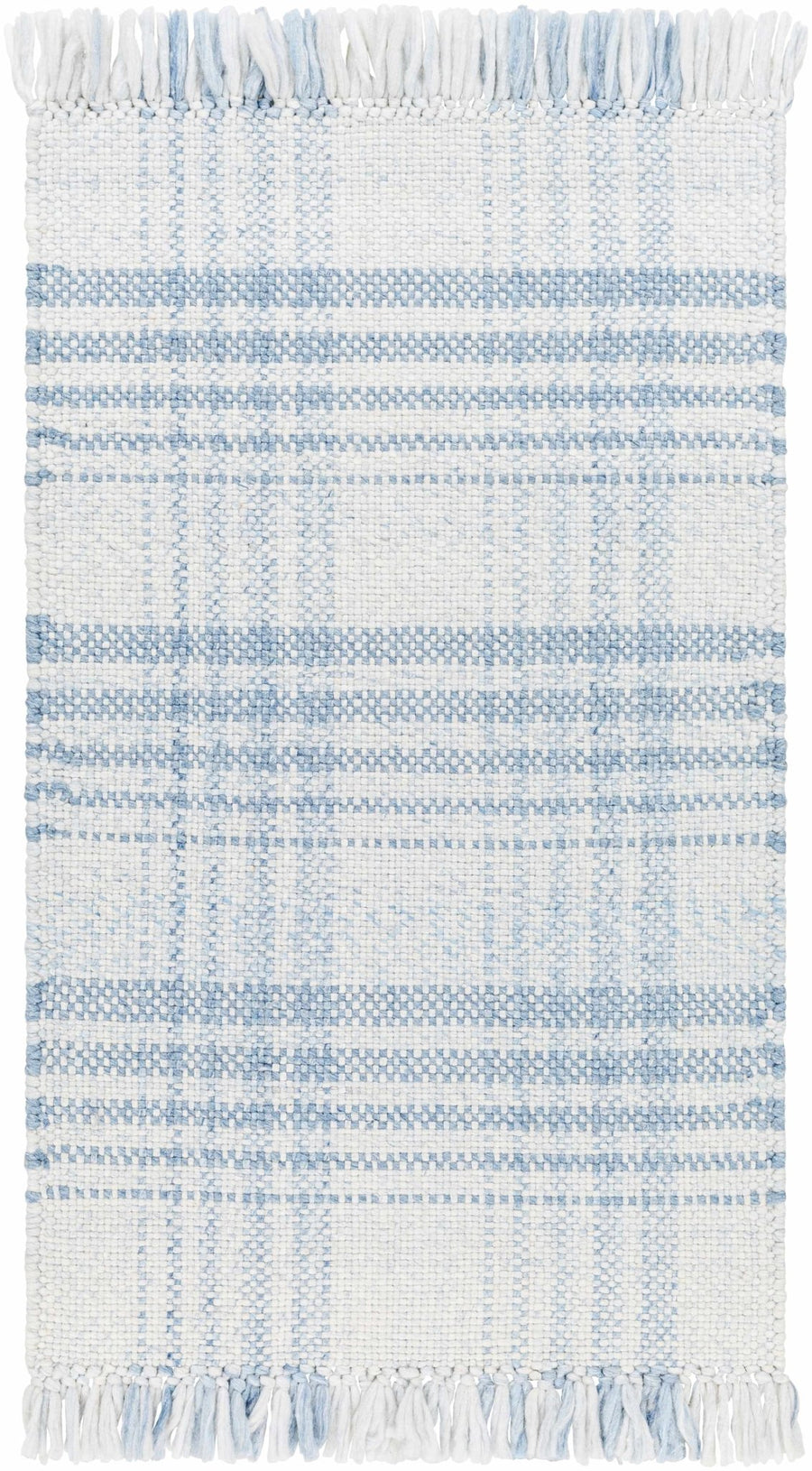 Inara Contemporary Style Blue And White Area Rug - The Rug Decor