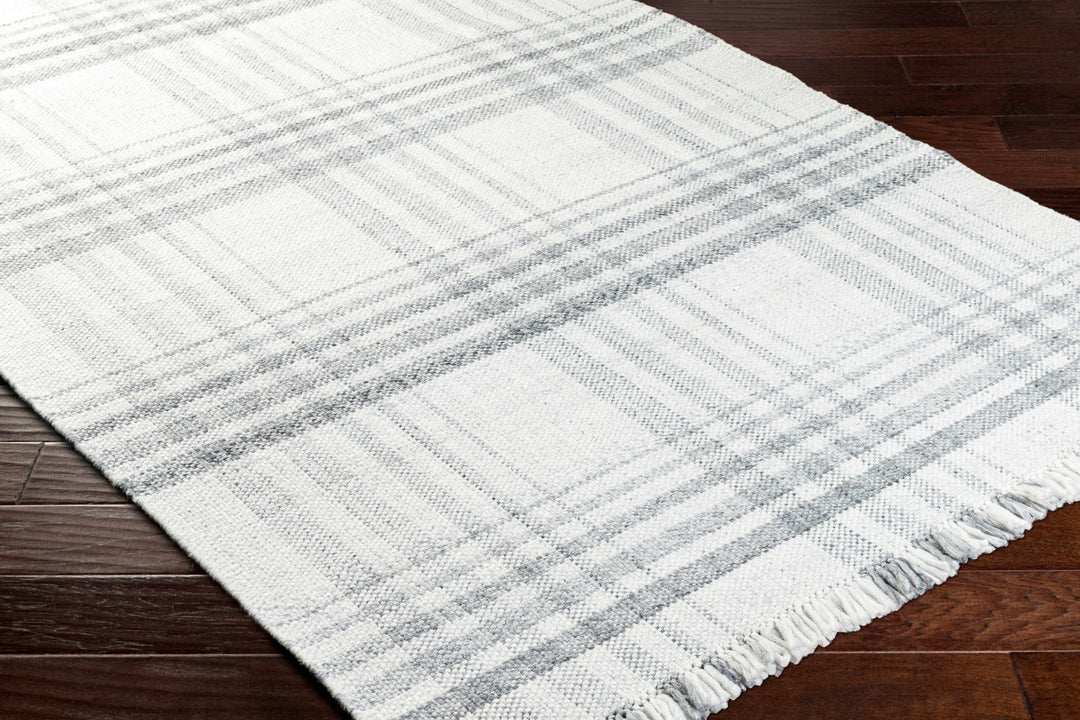 Inara Modern Gray Plaid Design Area Rug - The Rug Decor