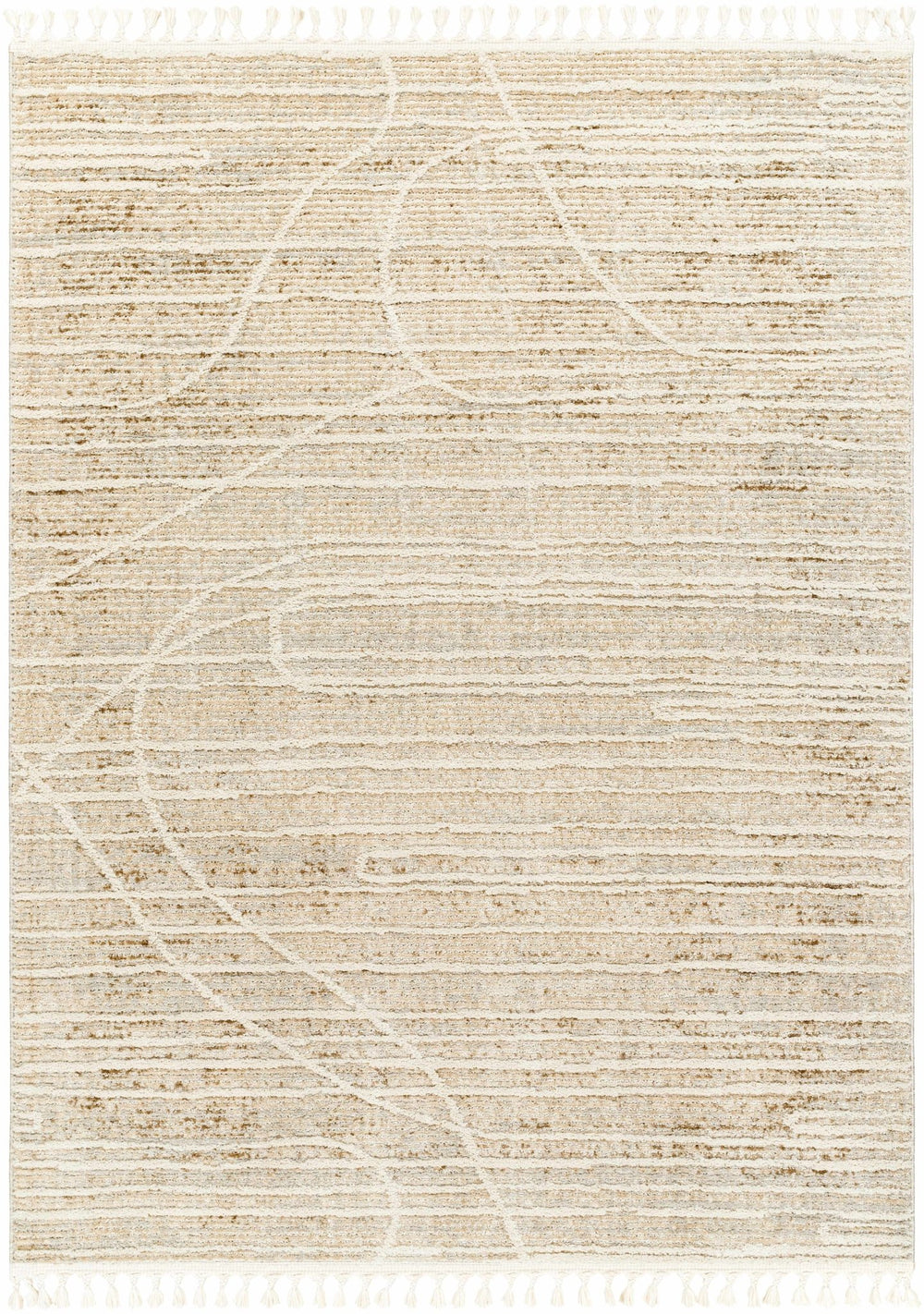 Inaya Contemporary Beige And Brown Area Rug - The Rug Decor