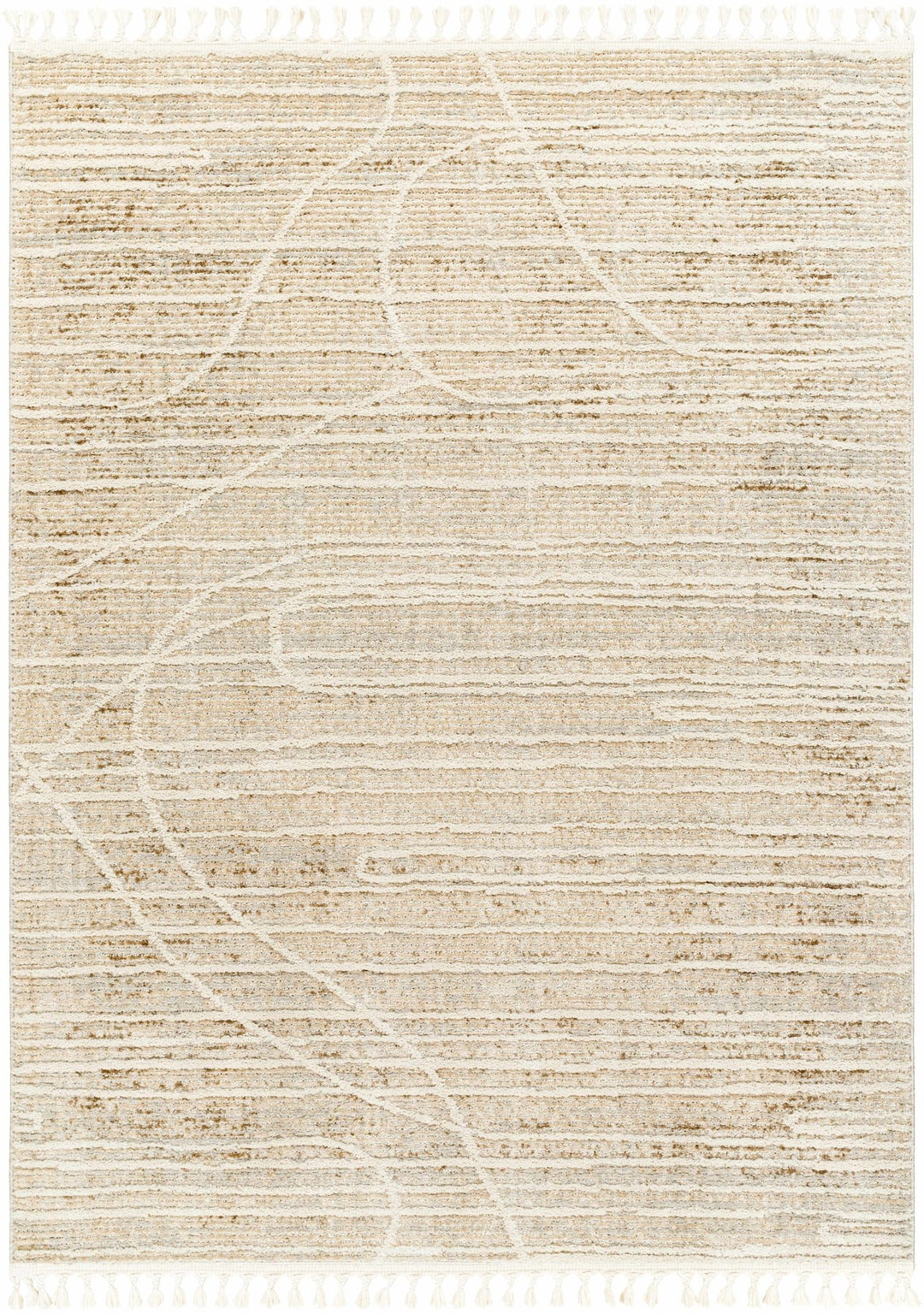 Inaya Contemporary Beige And Brown Area Rug - The Rug Decor