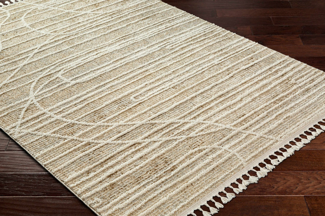 Inaya Contemporary Beige And Brown Area Rug - The Rug Decor