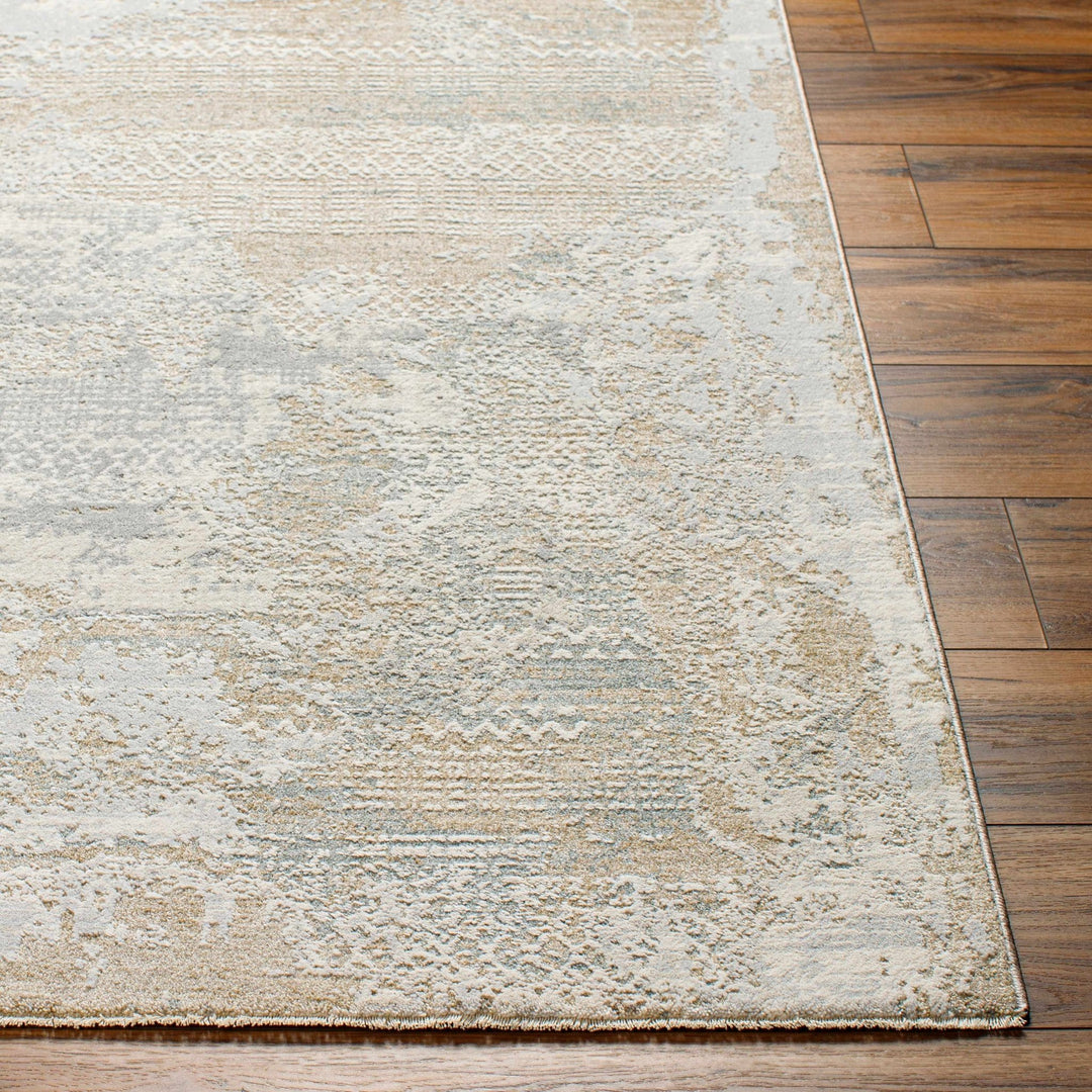 Indah Contemporary Abstract Beige And Gray Area Rug - The Rug Decor