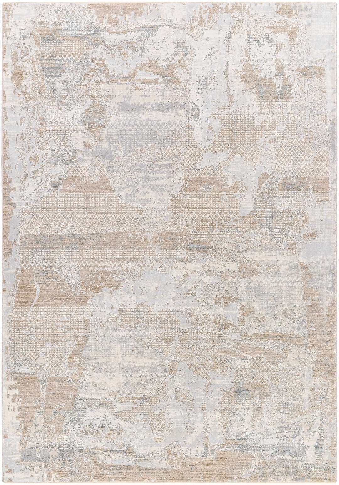 Indah Contemporary Abstract Beige And Gray Area Rug - The Rug Decor