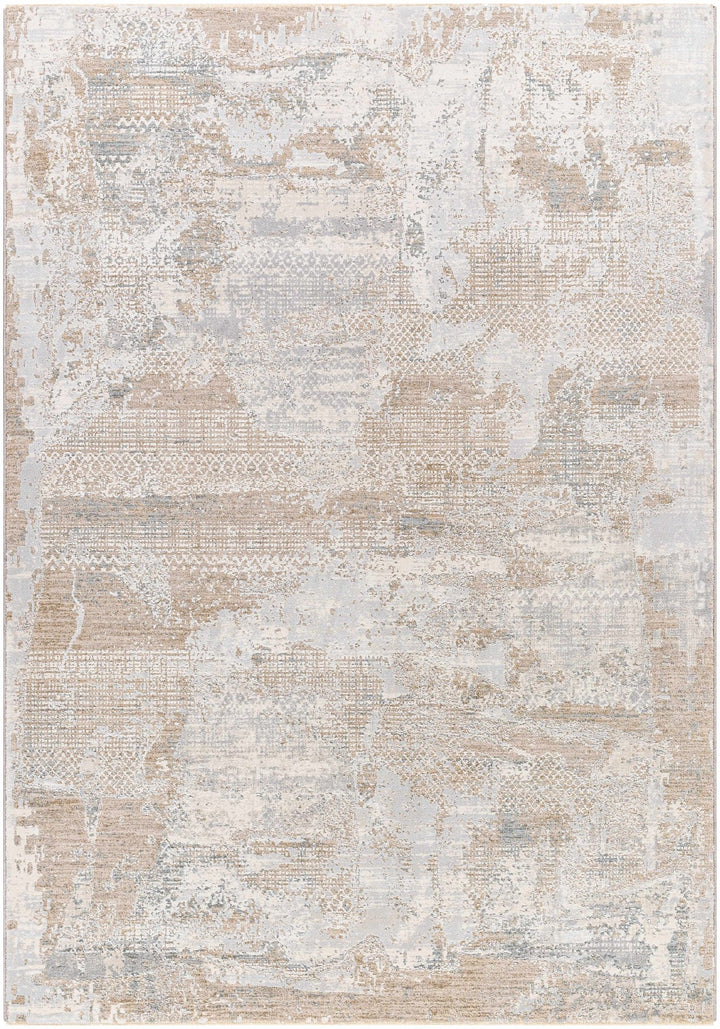 Indah Contemporary Abstract Beige And Gray Area Rug - The Rug Decor