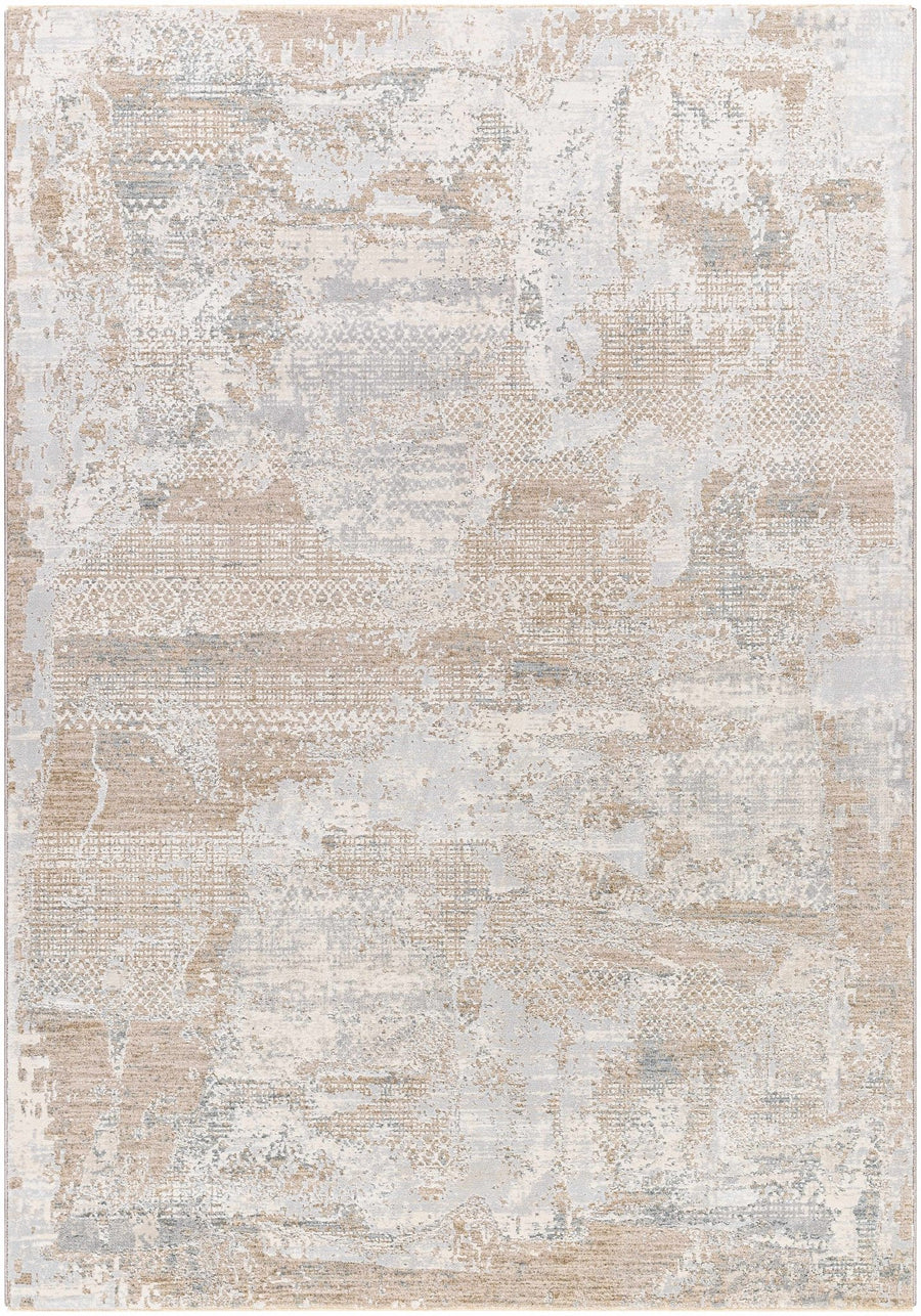 Indah Contemporary Abstract Beige And Gray Area Rug - The Rug Decor