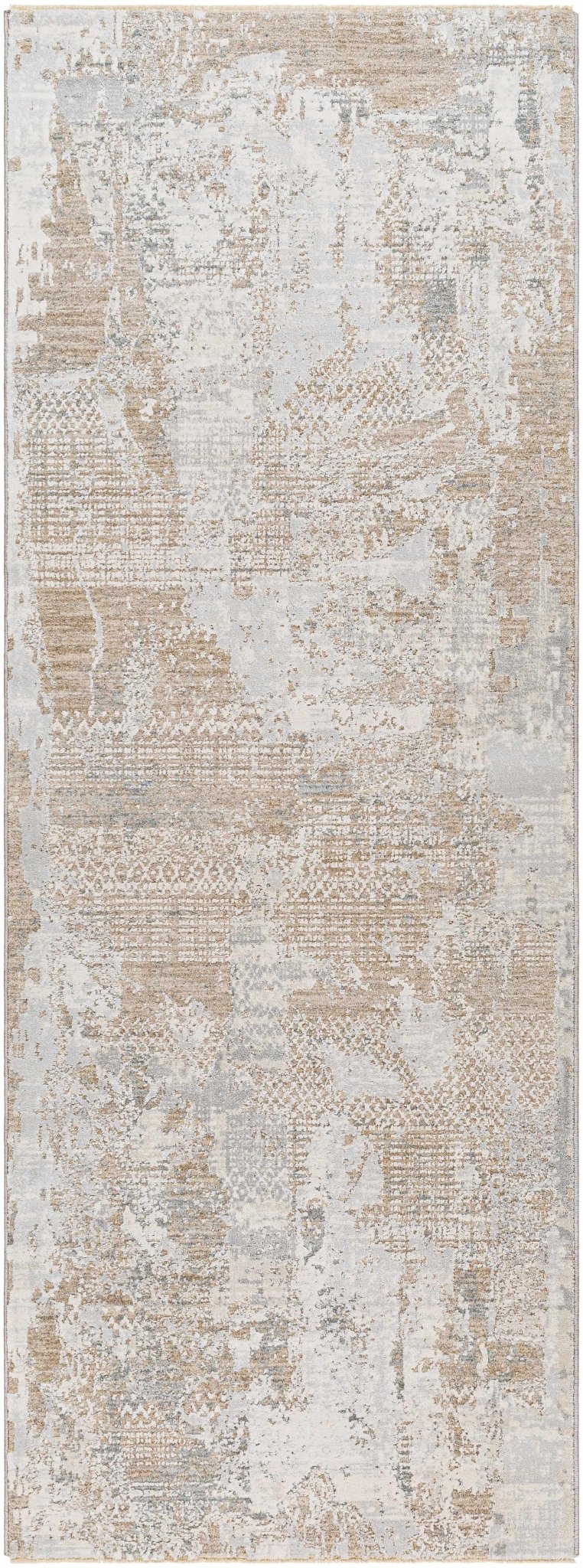 Indah Contemporary Abstract Beige And Gray Area Rug - The Rug Decor