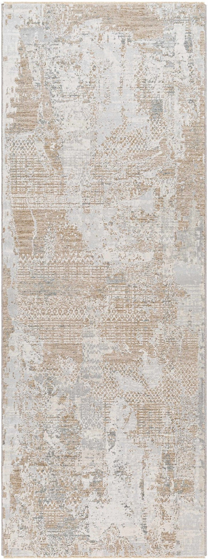 Indah Contemporary Abstract Beige And Gray Area Rug - The Rug Decor