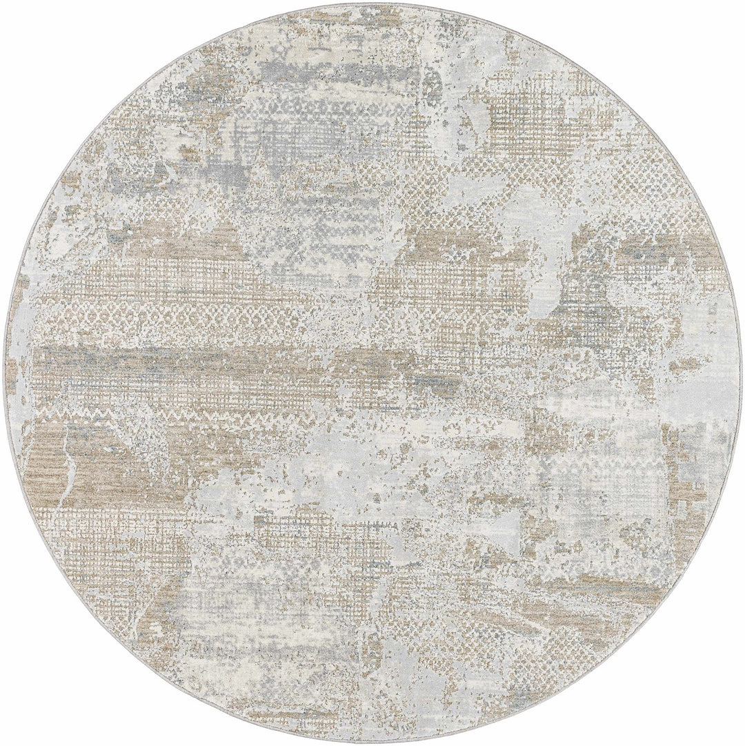 Indah Contemporary Abstract Beige And Gray Area Rug - The Rug Decor