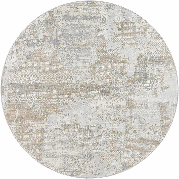 Indah Contemporary Abstract Beige And Gray Area Rug - The Rug Decor