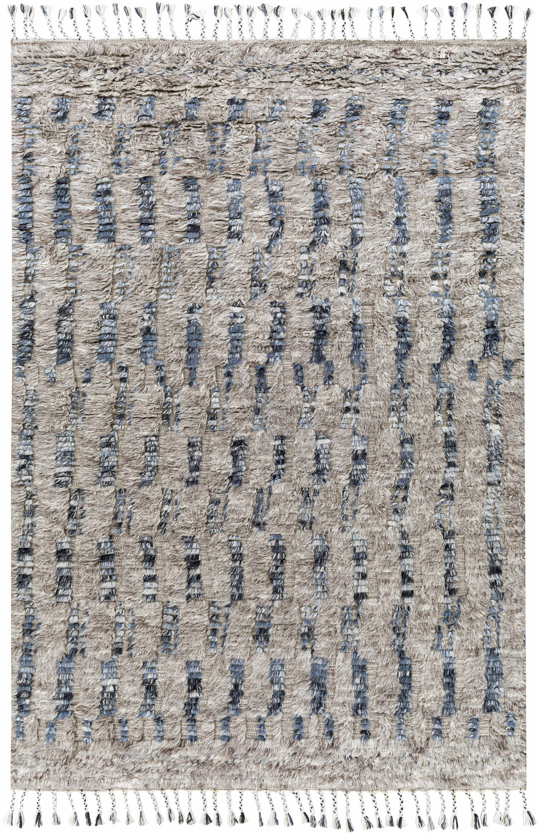 Ingham Gray And Blue Modern Style Hand Knotted Area Rug