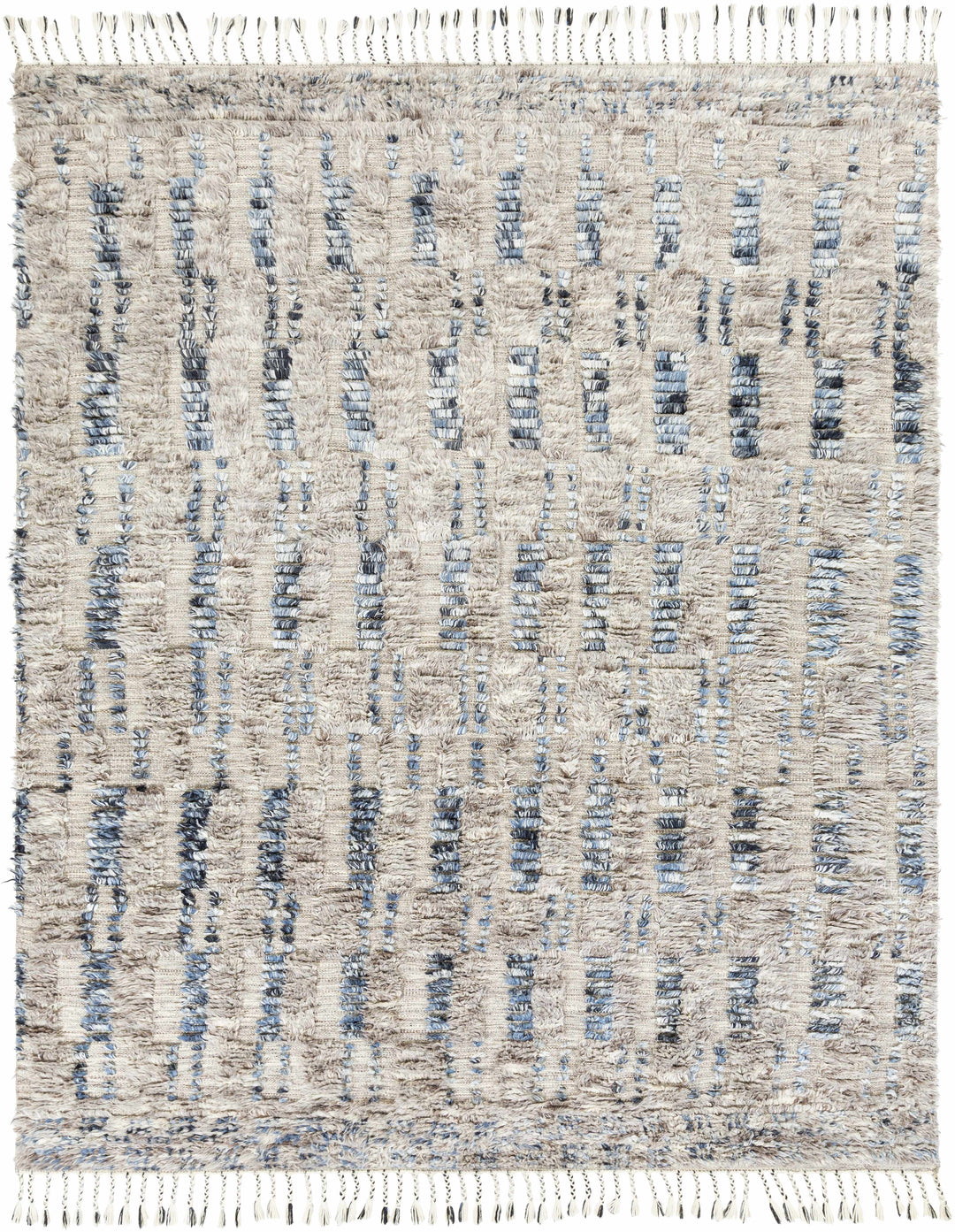 Ingham Gray And Blue Modern Style Hand Knotted Area Rug