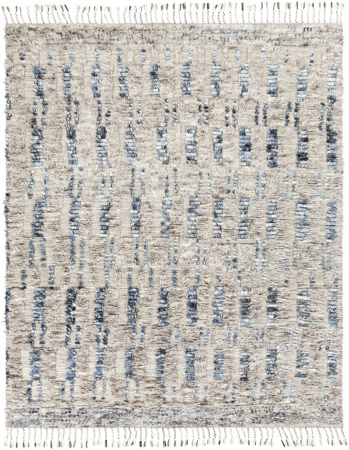 Ingham Gray And Blue Modern Style Hand Knotted Area Rug