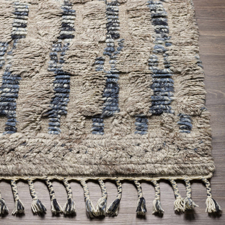 Ingham Gray And Blue Modern Style Hand Knotted Area Rug