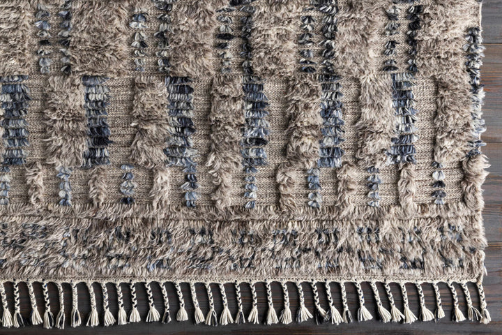 Ingham Gray And Blue Modern Style Hand Knotted Area Rug