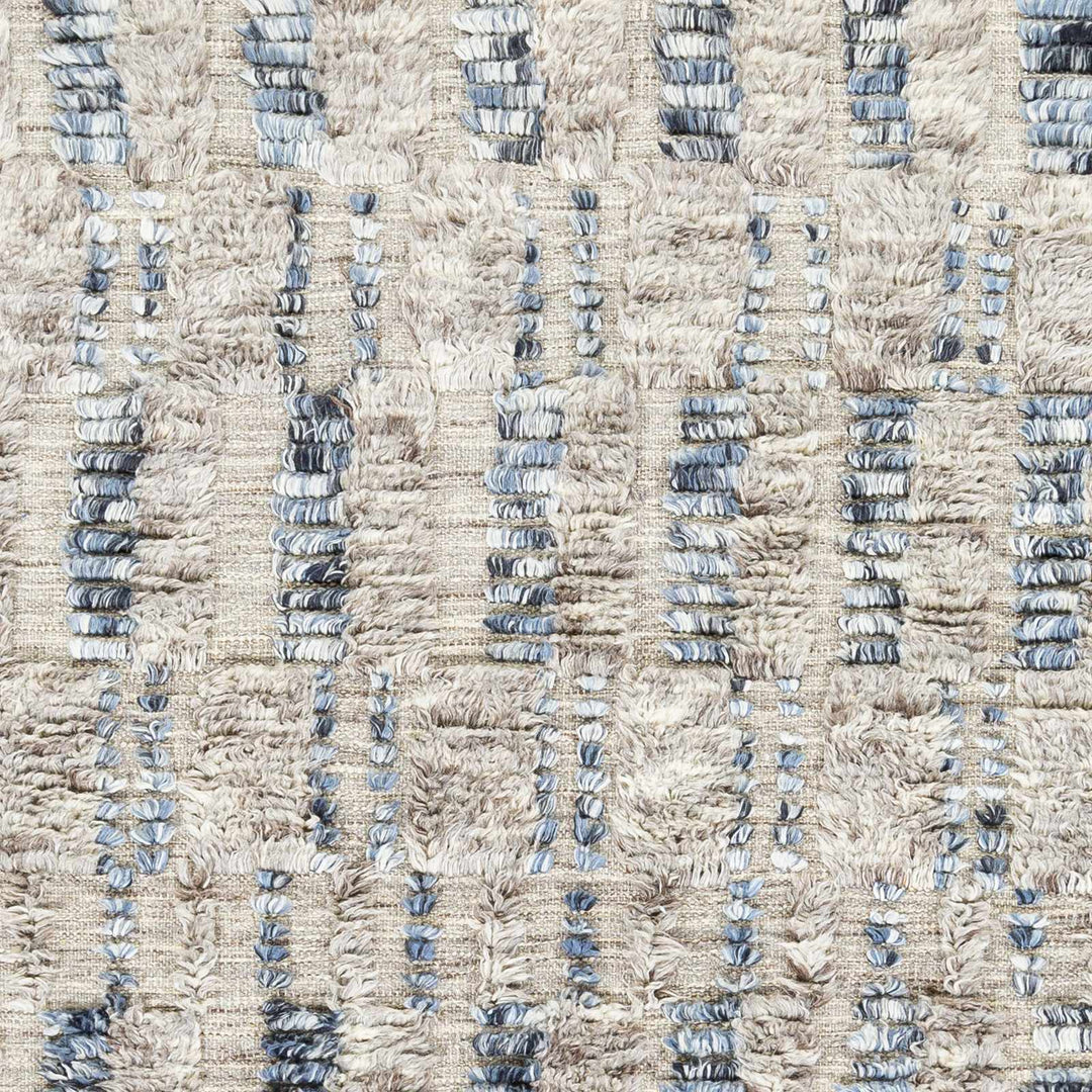 Ingham Gray And Blue Modern Style Hand Knotted Area Rug