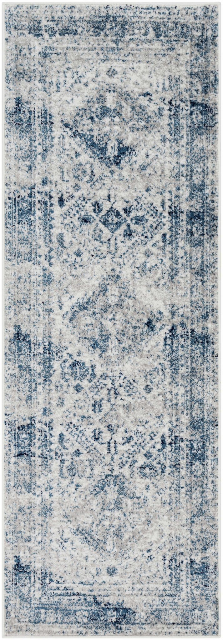 Inkom Traditional Style Ivory And Blue Area Rug - The Rug Decor