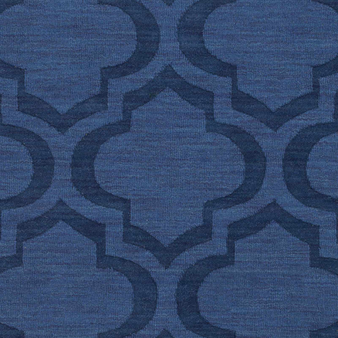 Institute Blue Contemporary Style Wool Area Rug - The Rug Decor