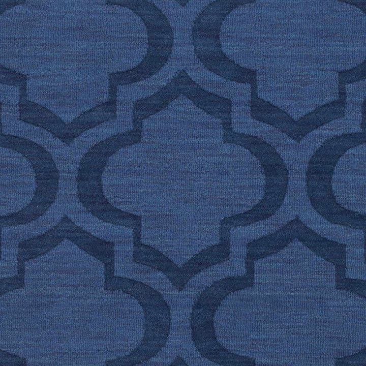 Institute Blue Contemporary Style Wool Area Rug - The Rug Decor
