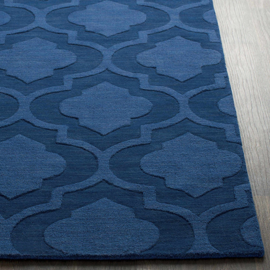 Institute Blue Contemporary Style Wool Area Rug - The Rug Decor