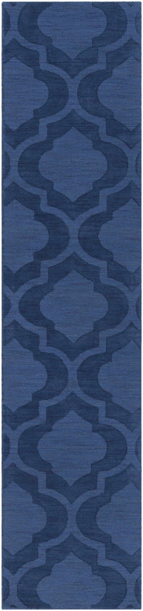 Institute Blue Contemporary Style Wool Area Rug - The Rug Decor