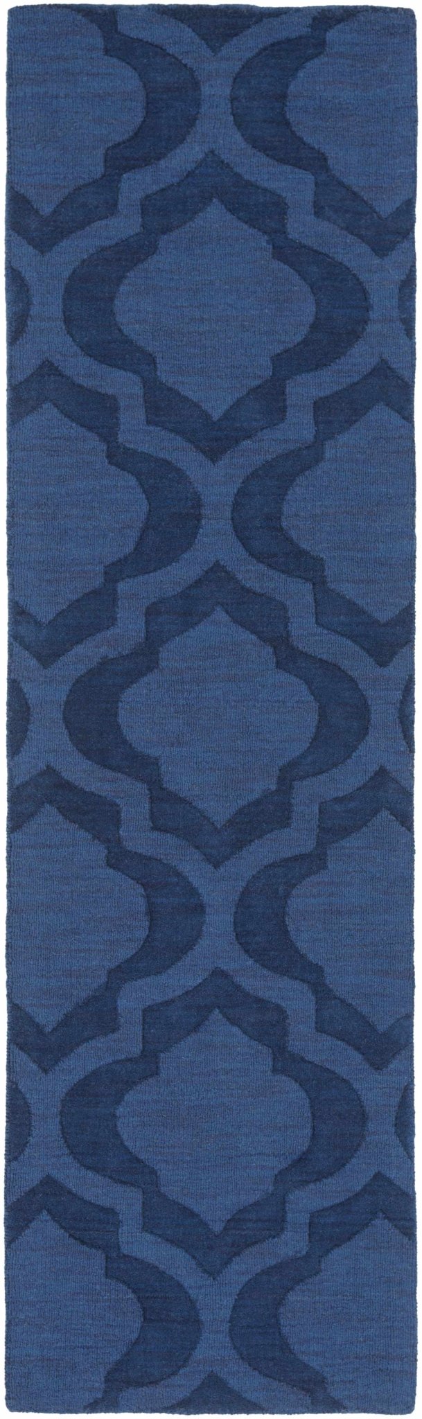 Institute Blue Contemporary Style Wool Area Rug - The Rug Decor