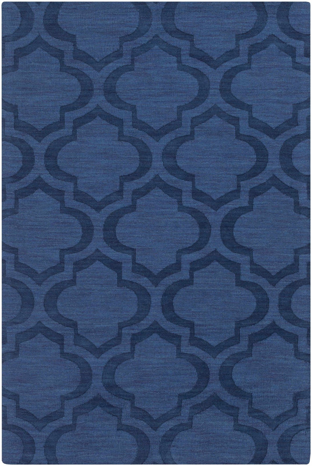 Institute Blue Contemporary Style Wool Area Rug - The Rug Decor