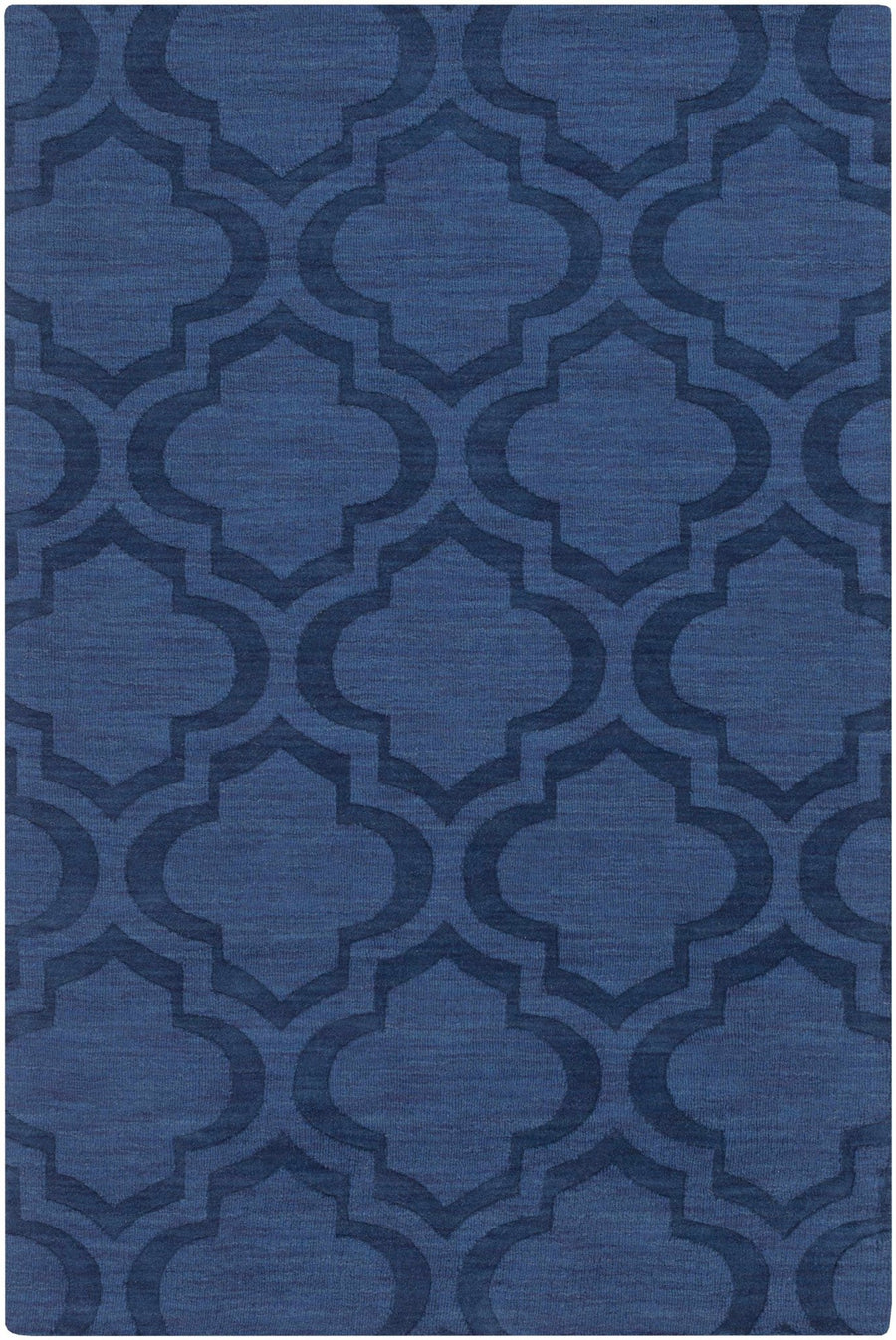 Institute Blue Contemporary Style Wool Area Rug - The Rug Decor