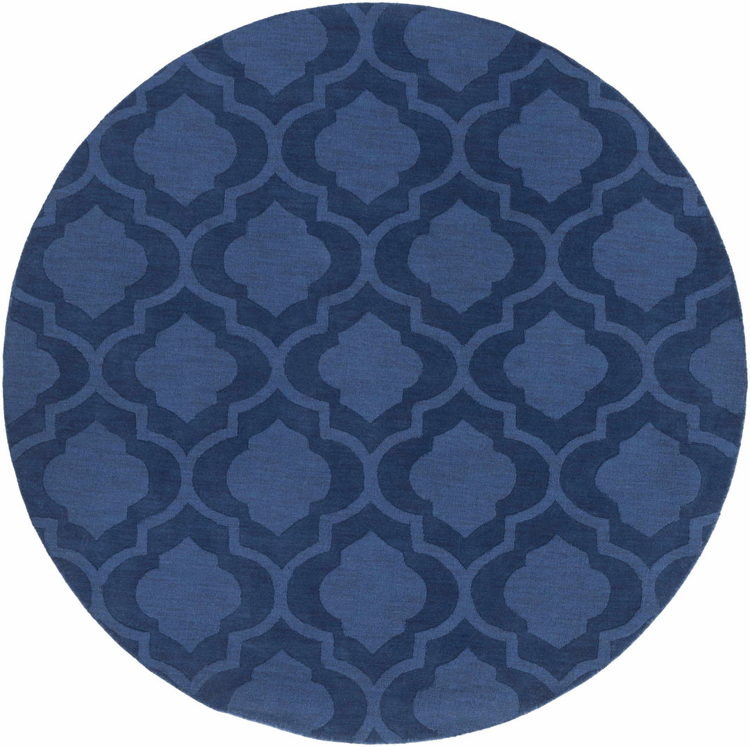 Institute Blue Contemporary Style Wool Area Rug - The Rug Decor