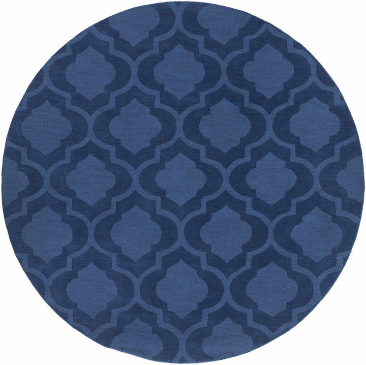 Institute Blue Contemporary Style Wool Area Rug - The Rug Decor