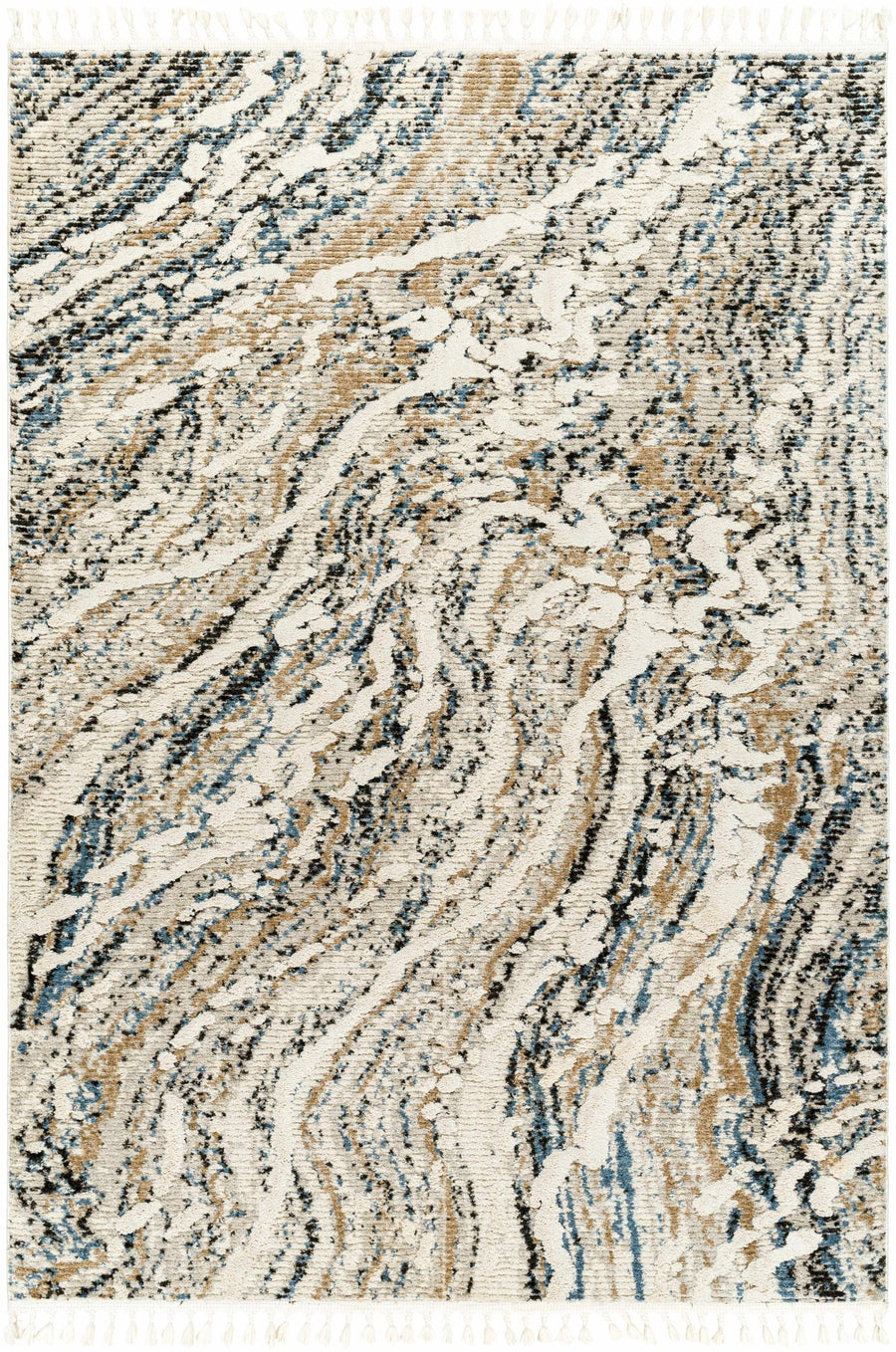 Ioane Contemporary Abstract Beige And Charcoal Rug - The Rug Decor
