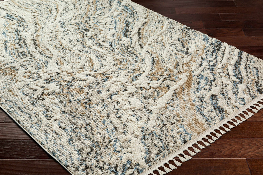 Ioane Contemporary Abstract Beige And Charcoal Rug - The Rug Decor