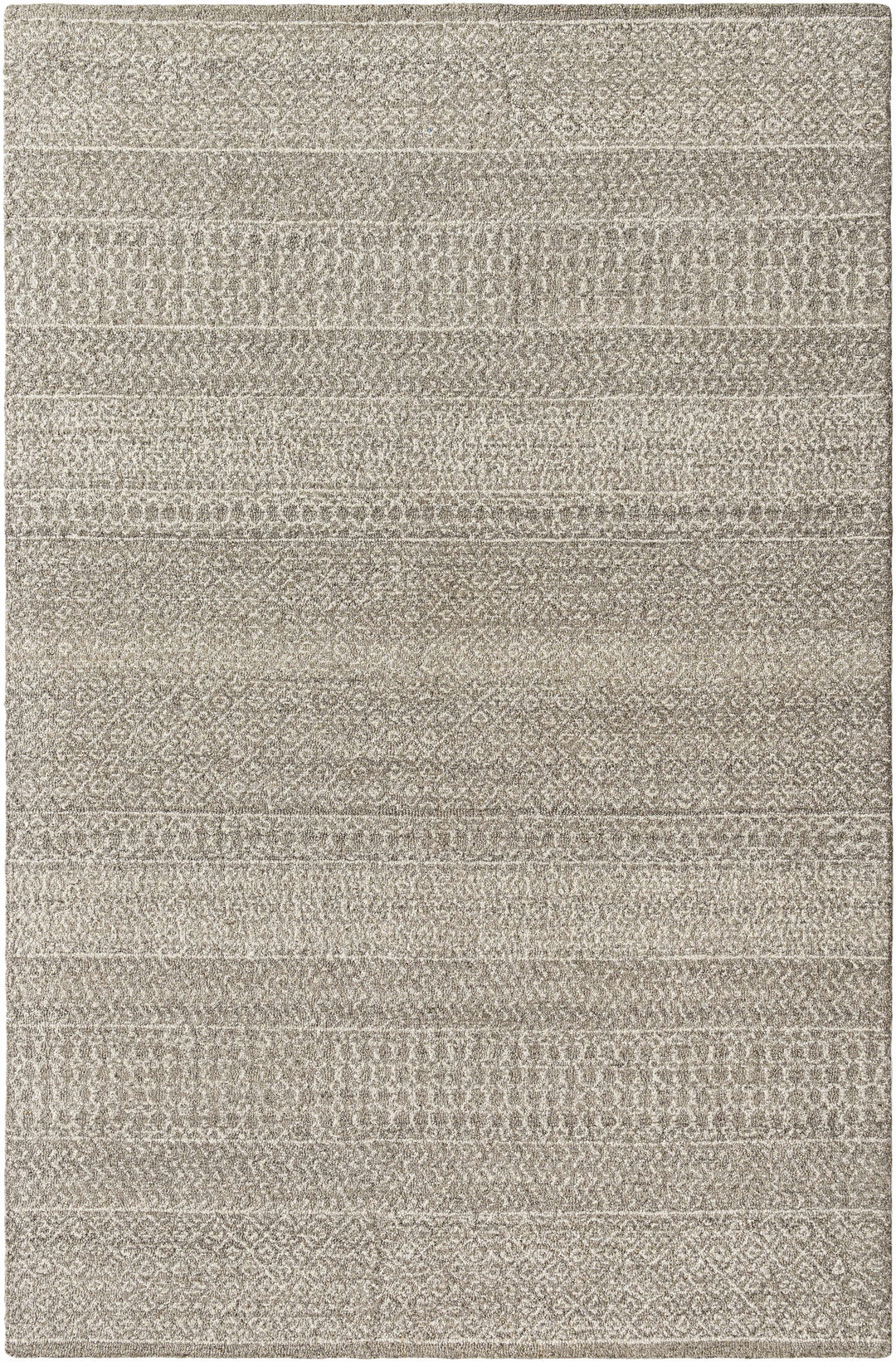 Iokua Contemporary Geometrical Beige Hand Tufted Area Rug