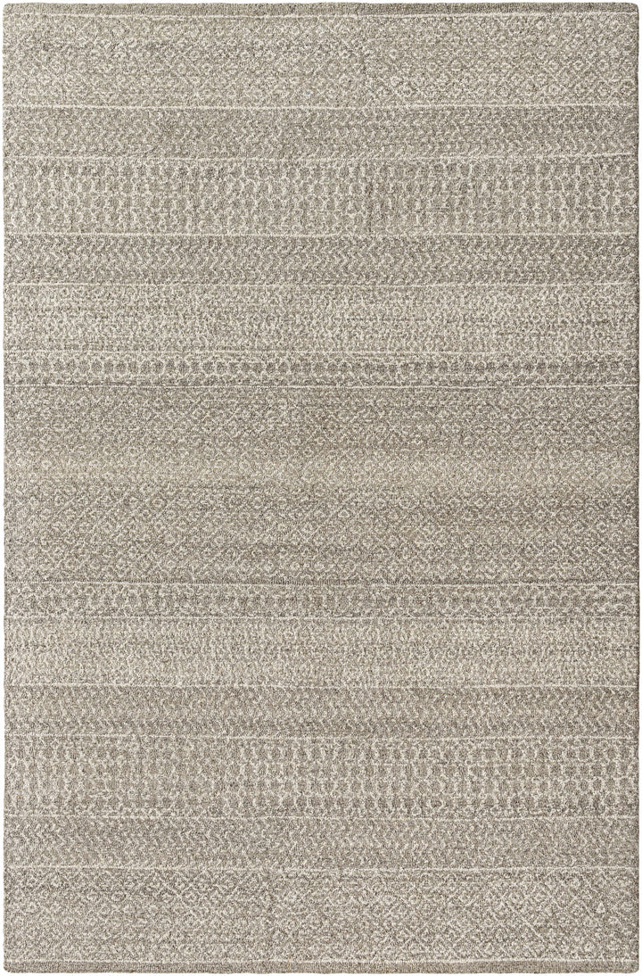 Iokua Contemporary Geometrical Beige Hand Tufted Area Rug