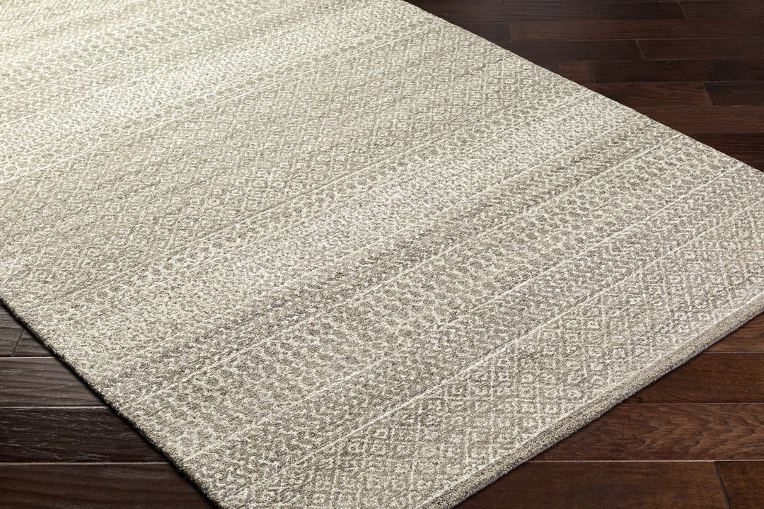 Iokua Contemporary Geometrical Beige Hand Tufted Area Rug