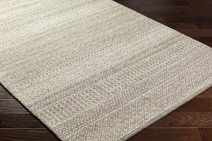 Iokua Contemporary Geometrical Beige Hand Tufted Area Rug