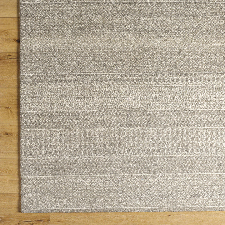 Iokua Contemporary Geometrical Beige Hand Tufted Area Rug