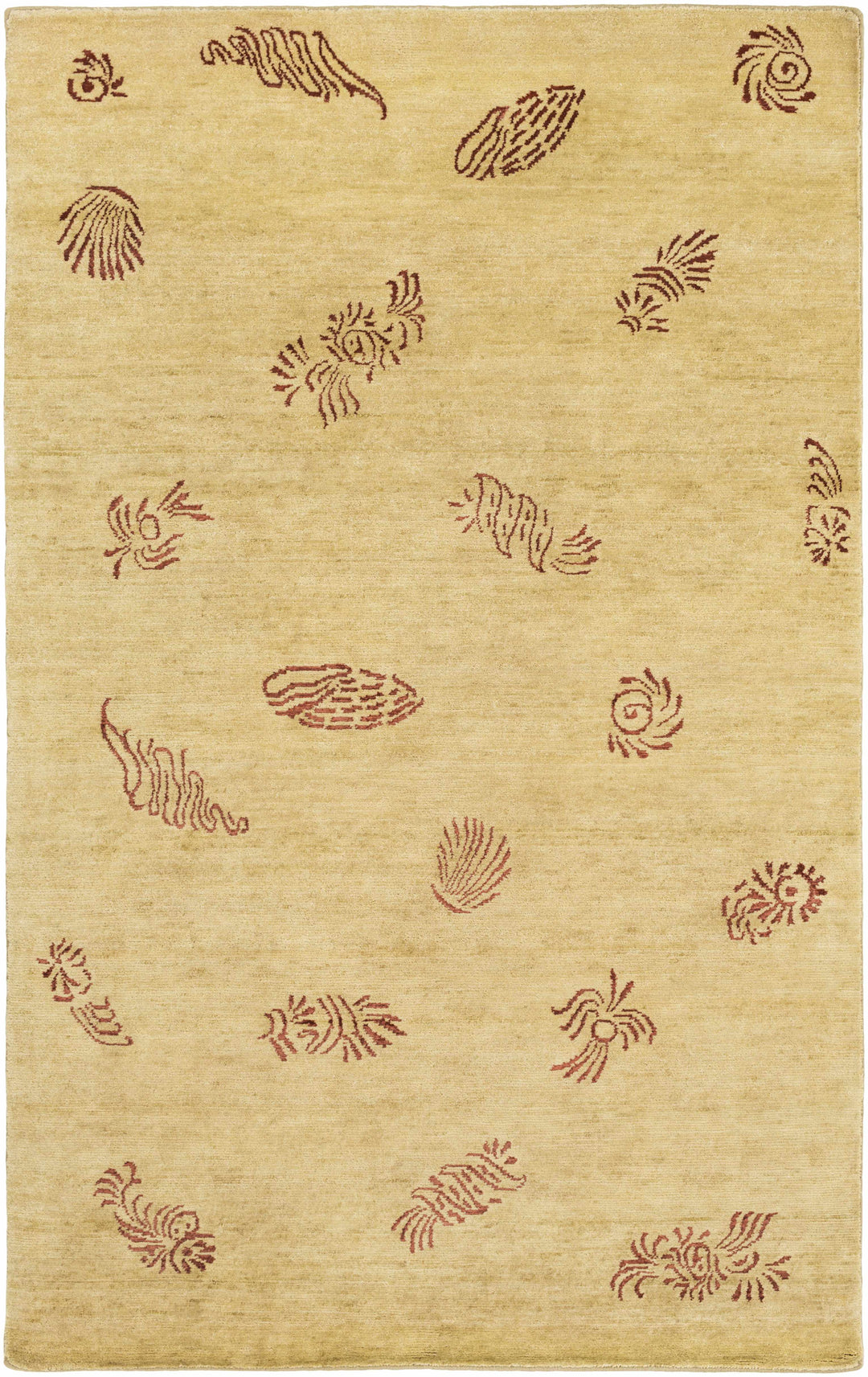Ione Modern Style Beige And Brown Hand Knotted Area Rug