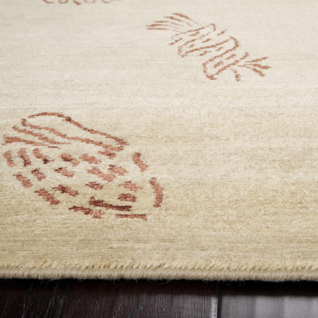Ione Modern Style Beige And Brown Hand Knotted Area Rug - The Rug Decor