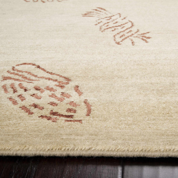 Ione Modern Style Beige And Brown Hand Knotted Area Rug - The Rug Decor