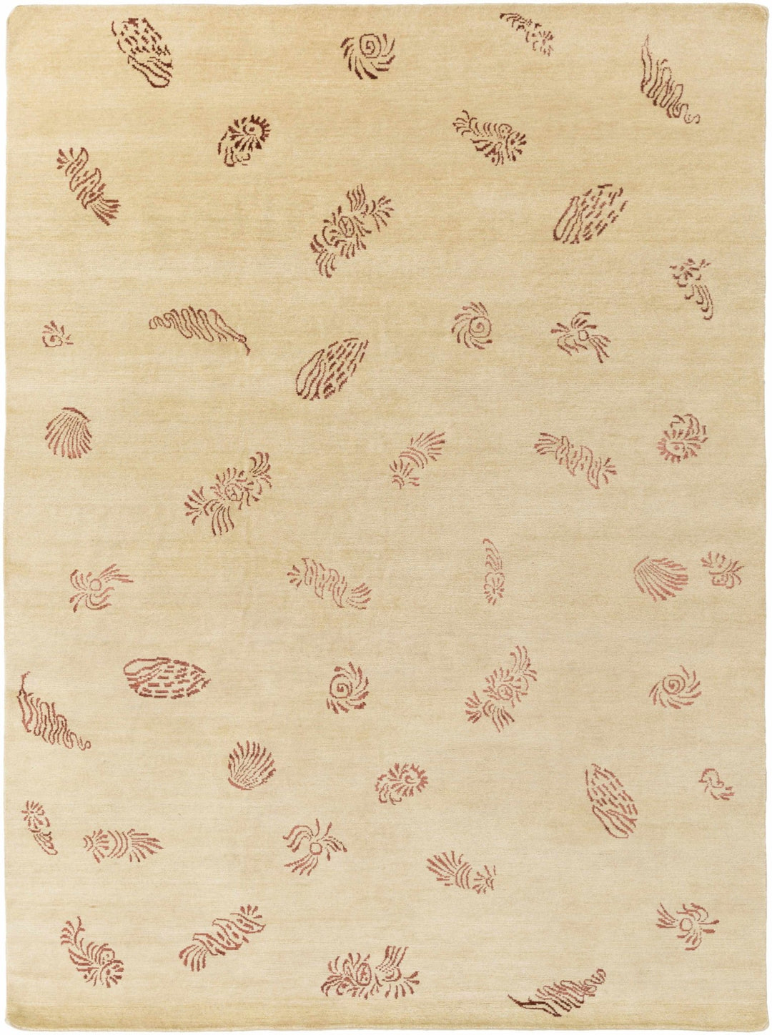 Ione Modern Style Beige And Brown Hand Knotted Area Rug - The Rug Decor
