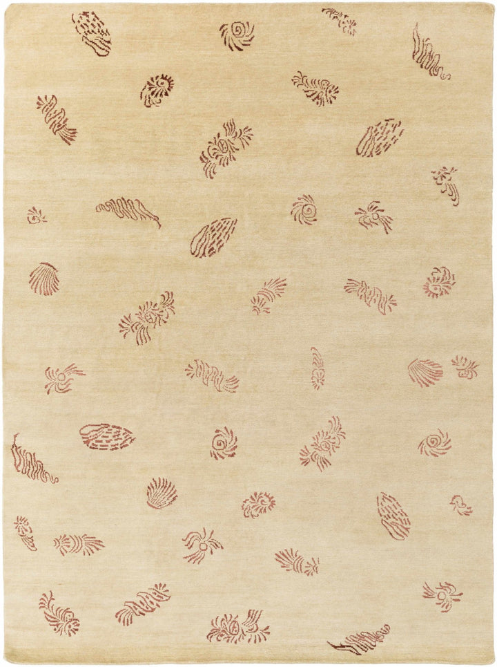 Ione Modern Style Beige And Brown Hand Knotted Area Rug - The Rug Decor