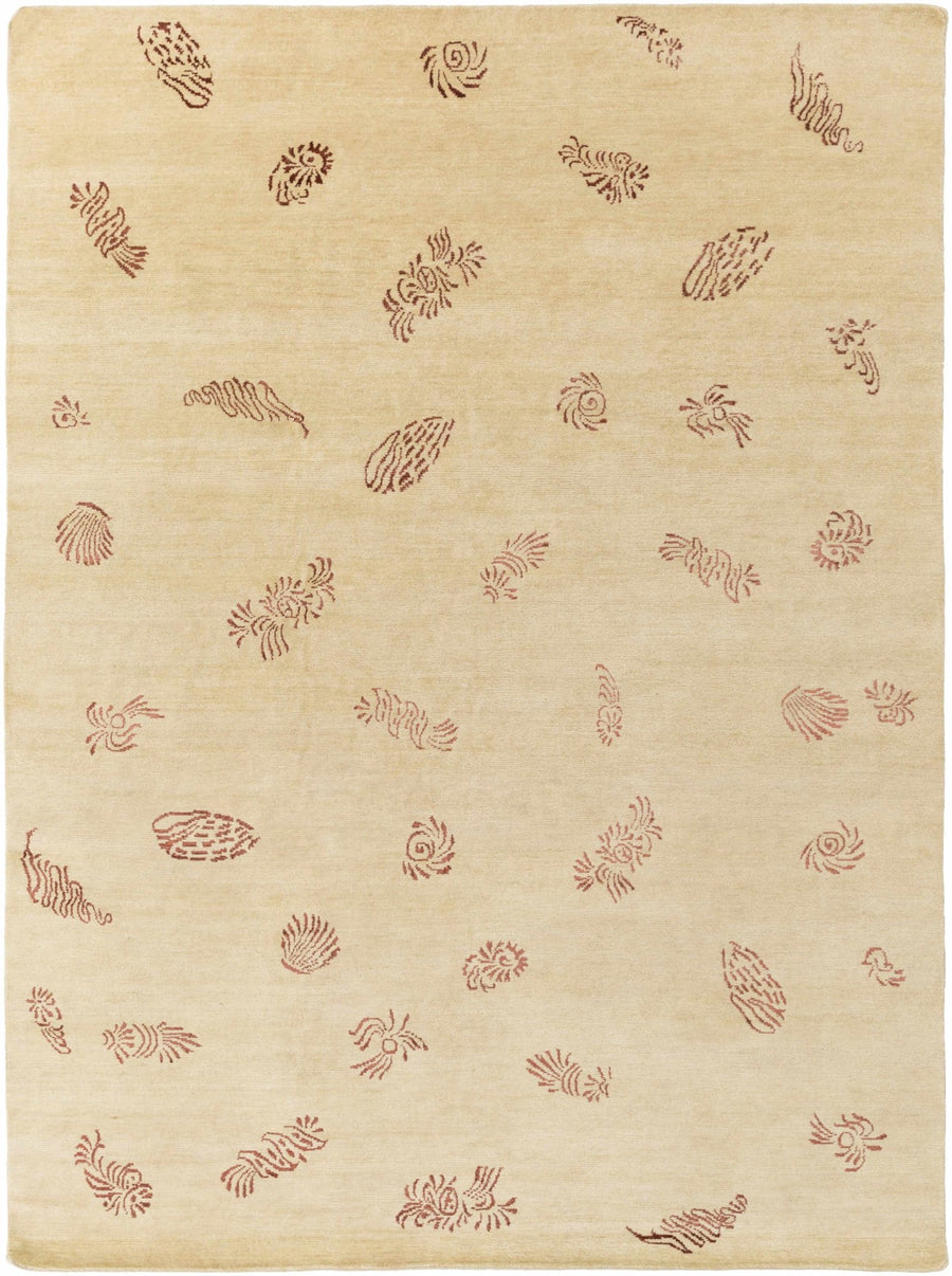 Ione Modern Style Beige And Brown Hand Knotted Area Rug - The Rug Decor