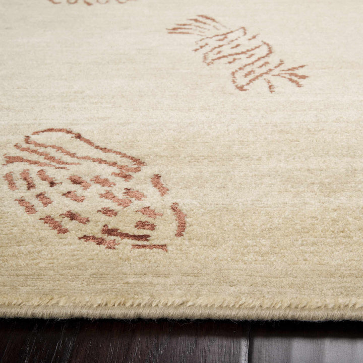 Ione Modern Style Beige And Brown Hand Knotted Area Rug