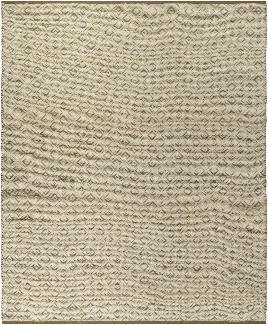 Irela Modern Geometric Design Beige Hand Woven Wool Rug - The Rug Decor