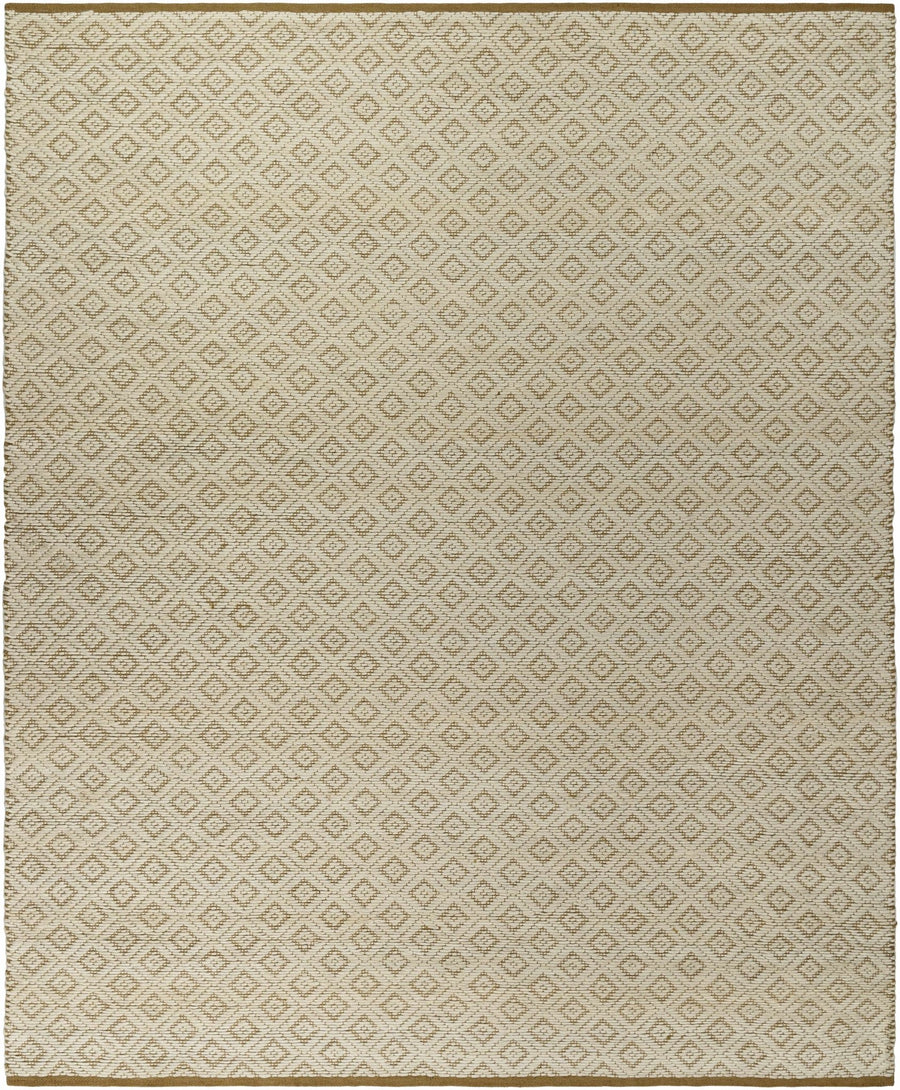 Irela Modern Geometric Design Beige Hand Woven Wool Rug - The Rug Decor