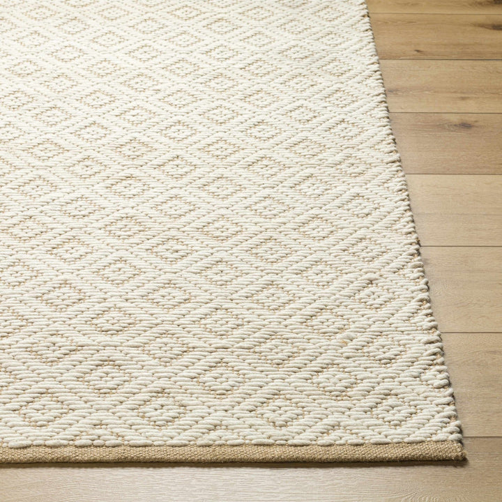 Irela Modern Geometric Design Beige Hand Woven Wool Rug - The Rug Decor