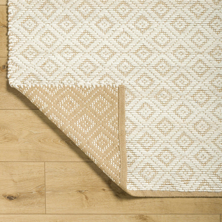 Irela Modern Geometric Design Beige Hand Woven Wool Rug - The Rug Decor