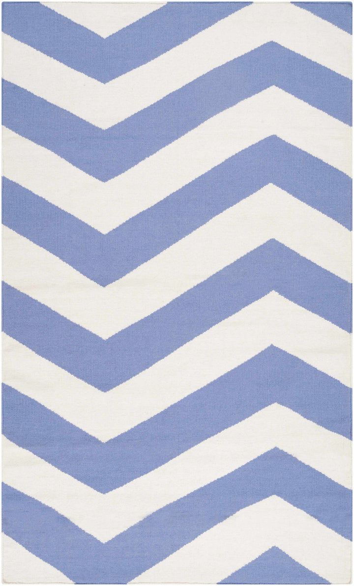 Irmo  Ivory And Blue Modern Style Hand Woven Area Rug