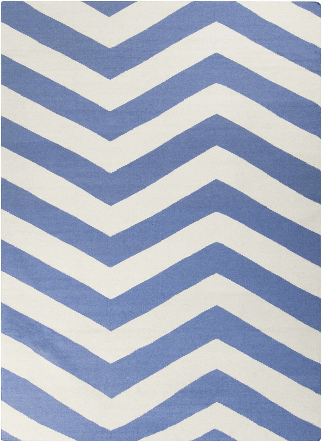 Irmo  Ivory And Blue Modern Style Hand Woven Area Rug