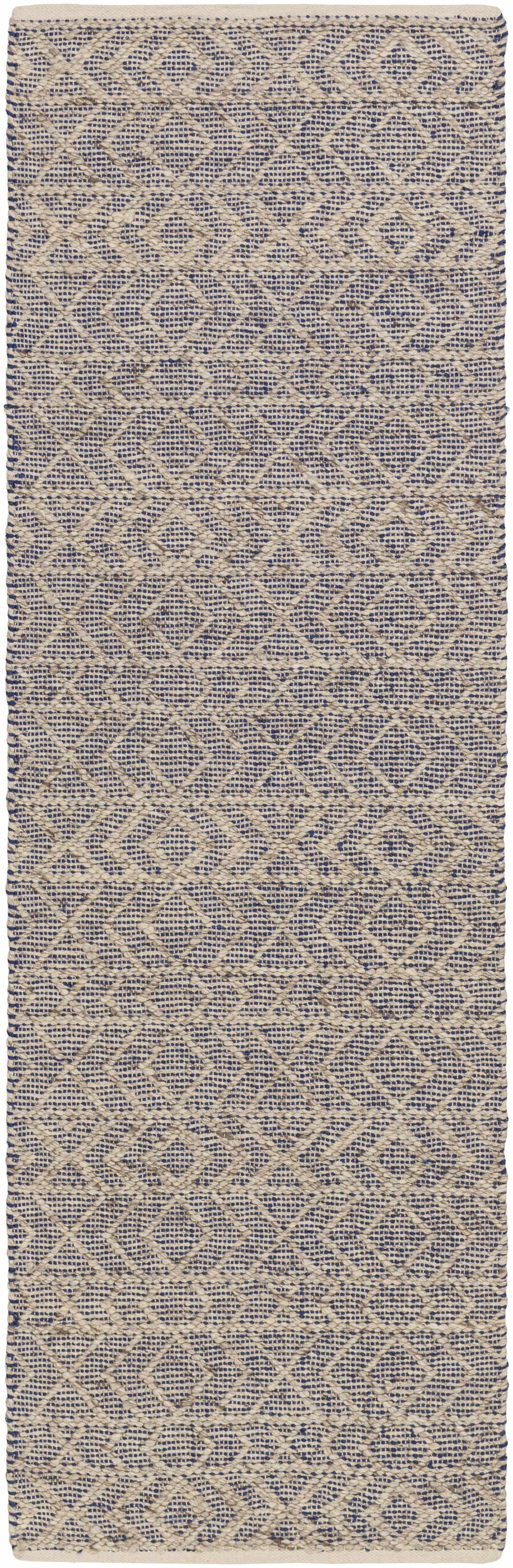 Ironia Bohemian Gray And Blue Hand Woven Wool Area Rug